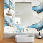 Jig-Tik Marble Wallpaper for Walls – Elegant, Removable, Self-Adhesive Marble Effect Peel and Stick Wallpaper for Living Room, Bedroom, and Home Décor (60W * 200L CM) (Gold Sky)