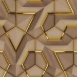 Jig-Tik Contact Paper Waterproof PVC Wallpapers Roll Embossed Europe Style Nordic 3D Sculpture Flower Wall Covering Modern Wall Décor (45L x 300W CM) (Brown)