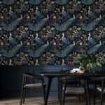 Jig-Tik Contact Paper Waterproof PVC Wallpapers Roll Embossed Europe Style Nordic 3D Sculpture Flower Wall Covering Modern Wall Décor (45L x 300W CM) (MORPICHH)