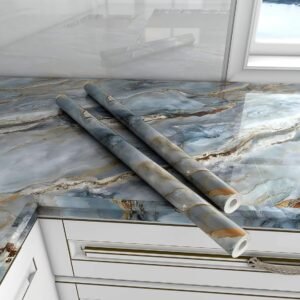 Jig-Tik 2025 Premium Wallpaper Stickers for Wall Kitchen Platform Home Decorative Waterproof Oil Proof 60W * 200L CM (Grey)