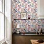 Jig-Tik Contact Paper Waterproof PVC Wallpapers Roll Embossed Europe Style Nordic 3D Sculpture Flower Wall Covering Modern Wall Décor (45L x 300W CM) (Butterfly)