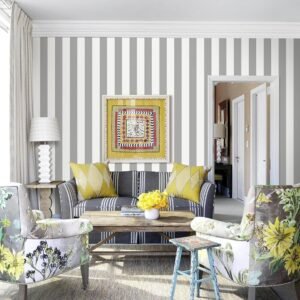 Jig-Tik Animal Zoo Wallpaper Peel (45L x 300W CM) (Grey)