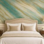 Jig-Tik Premium Wallpaper Stickers for Wall Kitchen Platform Home Decorative Waterproof Oil Proof 60W * 200L CM (Green Gold)