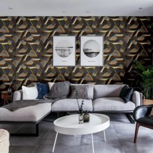 Jig-Tik Contact Paper Waterproof PVC Wallpapers Roll Embossed Europe Style Nordic 3D Sculpture Flower Wall Covering Modern Wall Décor (45L x 300W CM) (Grey)