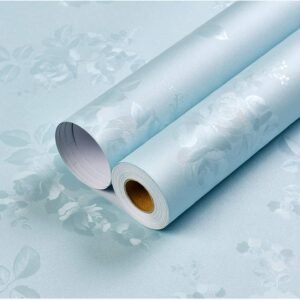 jig-tik-contact-paper-waterproof-pvc-wallpapers-roll-embossed-europe-style-nordic-3d-sculpture-flower-wall-covering-modern-wall-decor-45l-x-300w-cm-blue