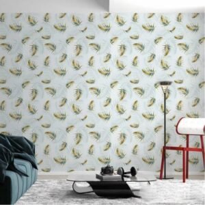 Jig-Tik 3D Brick Wallpaper for Wall | Self Adhesive Waterproof PE Foam DIY Wall Panels for TV Walls, Living Rooms, Bedrooms, Hotels & Cafés (70L * 70W CM) (White Leaf)