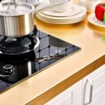 Jig-Tik New Vinyl Marble Wallpaper Peel and Stick Waterproof Wallpaper (60W * 200L CM) (JKE-GoldHexa)