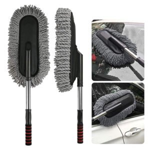 Jig-Tik Flexible Microfiber Duster for Car Wash & Home Cleaning | Expandable Handle | Car, Kitchen & Office Cleaning Brush