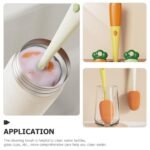 Jig-Tik Travel Mug Brush Set (2 Pcs) | Silicone Water Bottle Cleaning Brush | Baby Feeding Bottle, Cup & Glass Cleaner | Long Handle, Durable, Non-Scratch Kitchen Cleaning Brushes